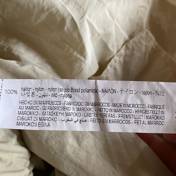 Zara Woman NWT parachute cargo jumpsuit Size S ivory color - Picture 6 of 7